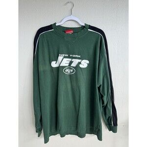 Vintage Green New York Jets Long Sleeve Shirt Crewneck Sports Football NFL XL